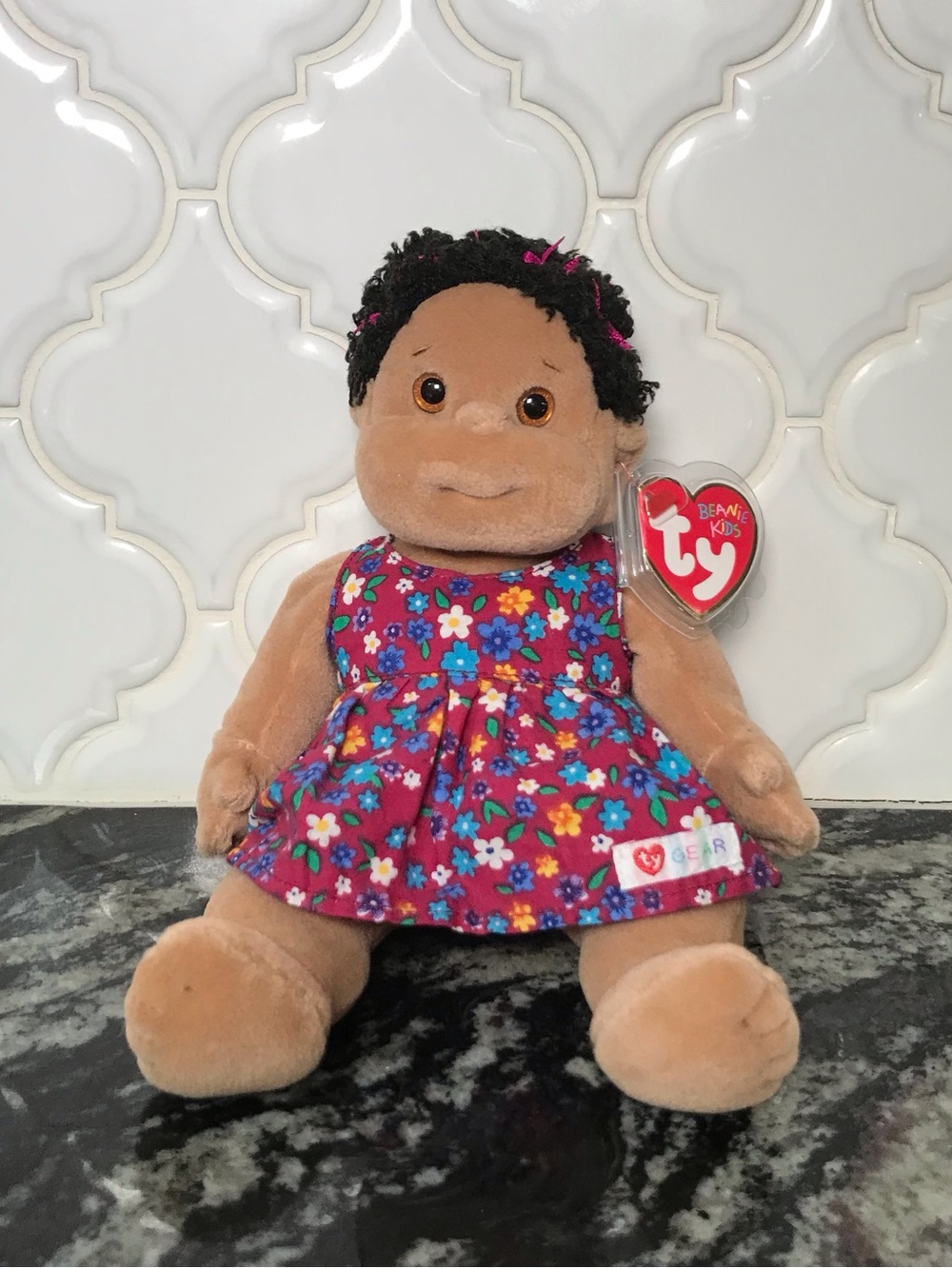 Ty Beanie Kids Cutie African American Plush Doll NWT